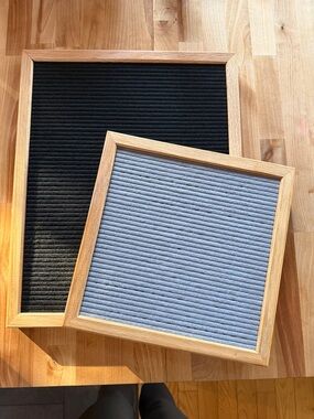 RETTEL | Felt Letter Boards with Wood Frames | 10.5”x10.5” & 13”x16”